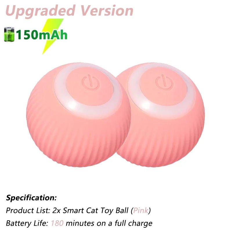 Smart USB Rechargeable Ball Cat Toy – Auto Obstacle Avoidance - zarpaspetshop.com
