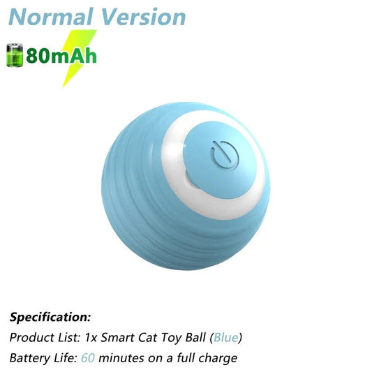 Smart USB Rechargeable Ball Cat Toy – Auto Obstacle Avoidance - zarpaspetshop.com