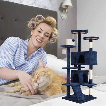 Cat Tower with Scratching Post & Toys - zarpaspetshop.com