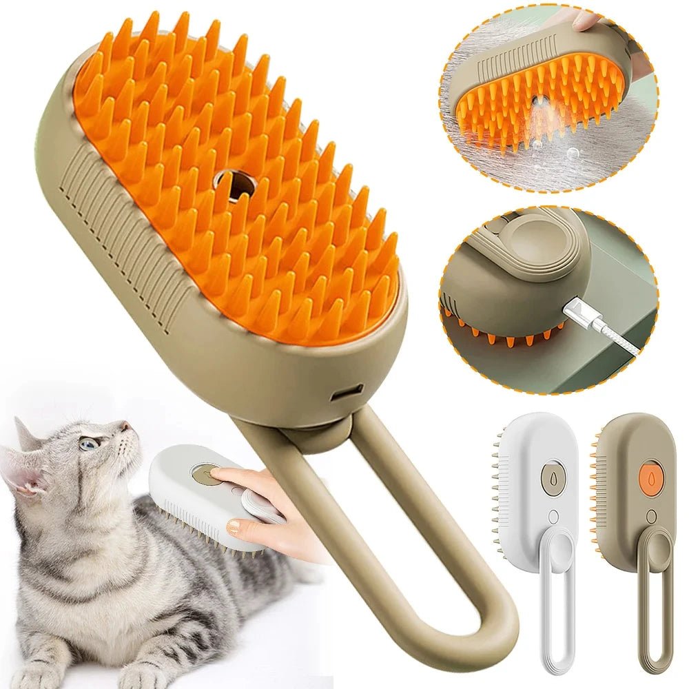 3-in-1 Pet Steam Brush & Hair Remover - zarpaspetshop.com