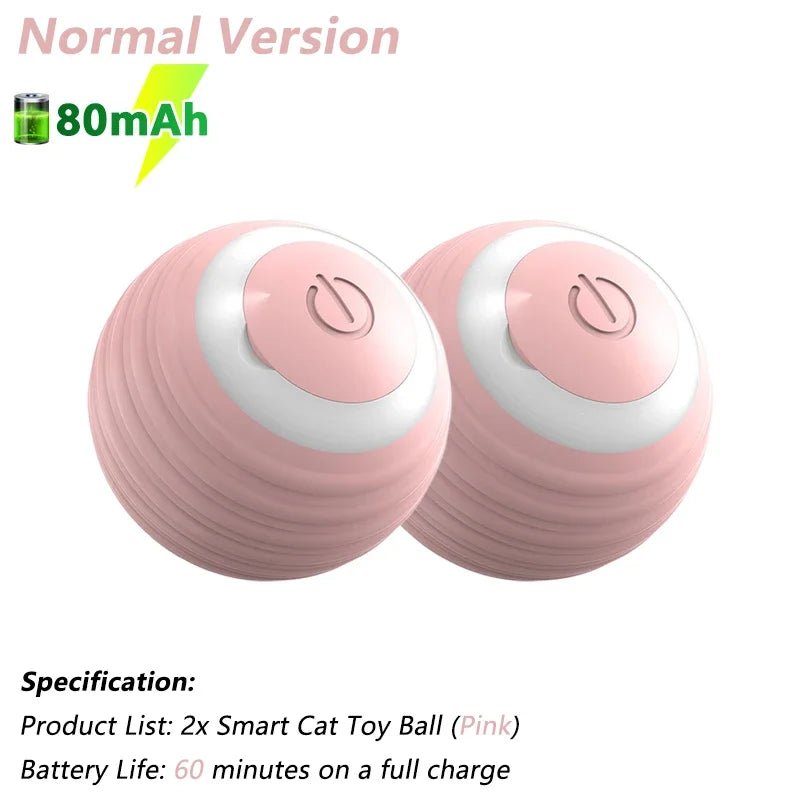 Smart USB Rechargeable Ball Cat Toy – Auto Obstacle Avoidance - zarpaspetshop.com