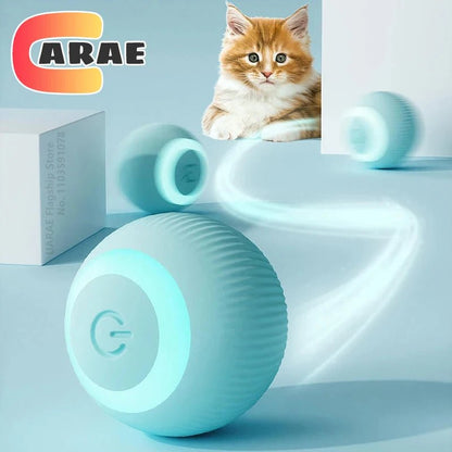 Smart USB Rechargeable Ball Cat Toy – Auto Obstacle Avoidance - zarpaspetshop.com