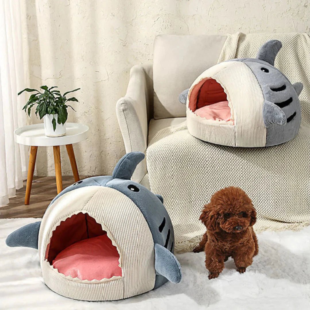 Luxury Plush Shark Pet Bed - zarpaspetshop.com
