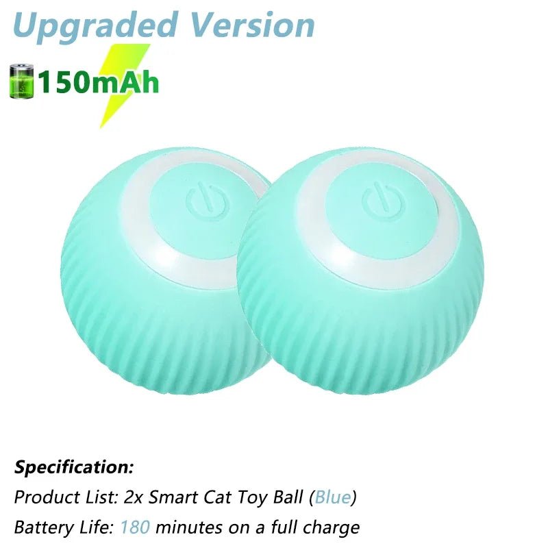 Smart USB Rechargeable Ball Cat Toy – Auto Obstacle Avoidance - zarpaspetshop.com